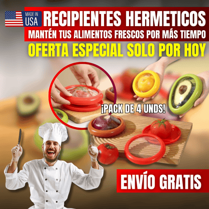 PACK DE 4 RECIPIENTES HERMETICOS ¡EN PROMOCIÓN!