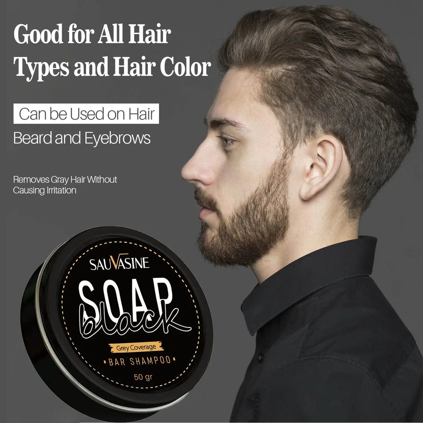 Jabón comprimido para cubrir el cabello